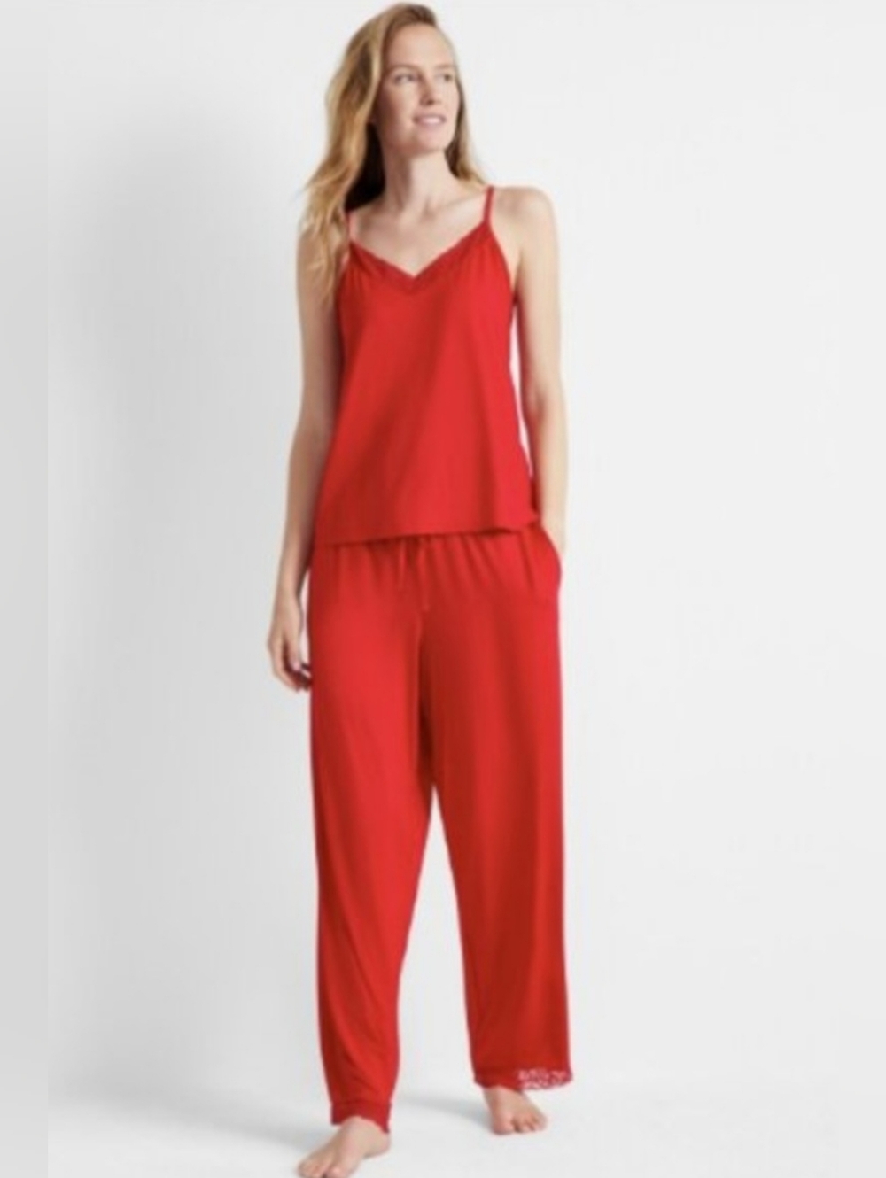 State Of Day Tango Red Women's Sleep Tank and Pant Set